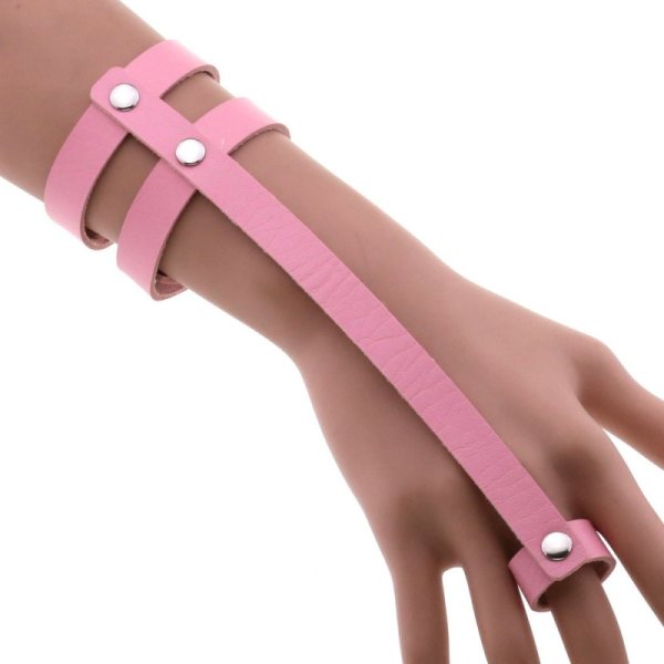 (image for) PU Leather Ring Wrist Bracelet