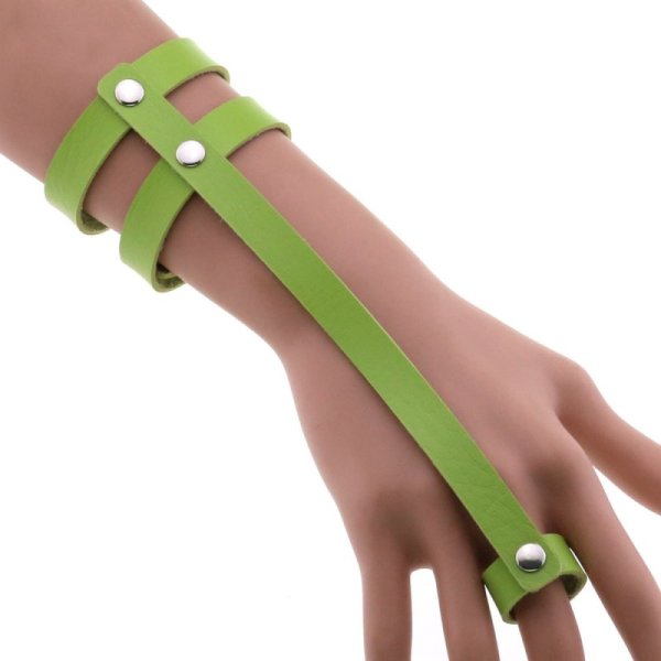 (image for) PU Leather Ring Wrist Bracelet