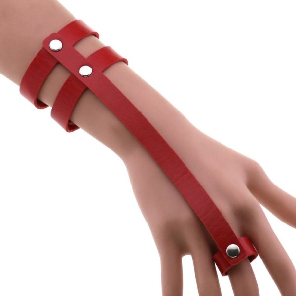 (image for) PU Leather Ring Wrist Bracelet
