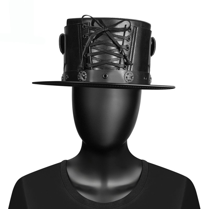 (image for) Men\'s Steampunk Strappy Badge Hat