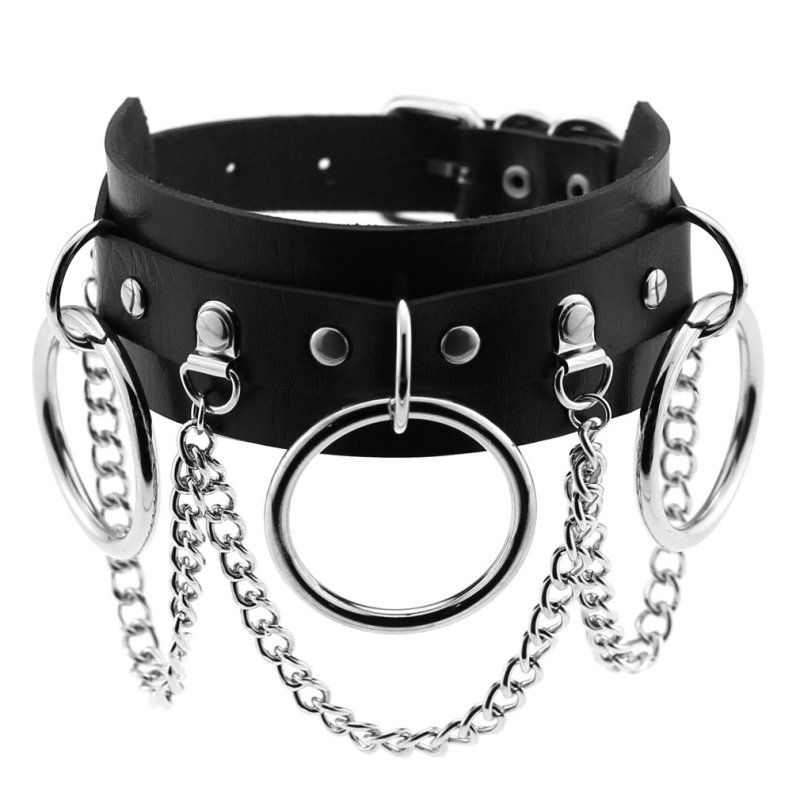 (image for) Metal O Ring Collar With Chain