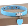 (image for) Punk Goth Heart Pendant Necklace Leather Collar