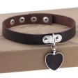 (image for) Punk Goth Heart Pendant Necklace Leather Collar