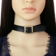 (image for) Harajuku Punk Rock Leather Collar - Golden