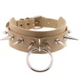 (image for) Double Layer PU Leather Silver Nail Collar