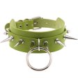 (image for) Double Layer PU Leather Silver Nail Collar