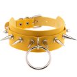(image for) Double Layer PU Leather Silver Nail Collar