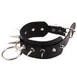 (image for) Double Layer PU Leather Silver Nail Collar
