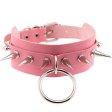 (image for) Double Layer PU Leather Silver Nail Collar