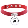 (image for) Leather Silver Bell Pendant Collar