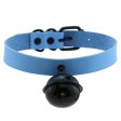 (image for) Leather Black Bell Pendant Collar