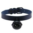 (image for) Leather Black Bell Pendant Collar