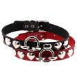 (image for) Rivet Heart Stud PU Collar