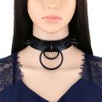 (image for) Black Spiked Drum Nails Double Ring Collar