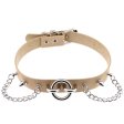(image for) Ring With Chain Leather Collar