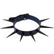 (image for) Extra Long Black Stud PU Leather Collar