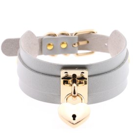 Golden Heart Lock Neck Necklace
