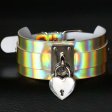 (image for) Laser Silver Heart Lock Neck Necklace