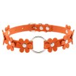 (image for) Flower PU Leather O-Ring Collar