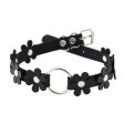 (image for) Flower PU Leather O-Ring Collar