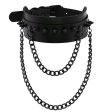 (image for) Rivet Collar With Double Black Chain