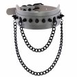 (image for) Rivet Collar With Double Black Chain