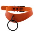 (image for) Black Round Ring Leather Collar