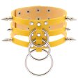 (image for) Three-row Silver-ring Rivet Spiked Collar