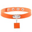 (image for) Square Pendant Neck Leather Collar