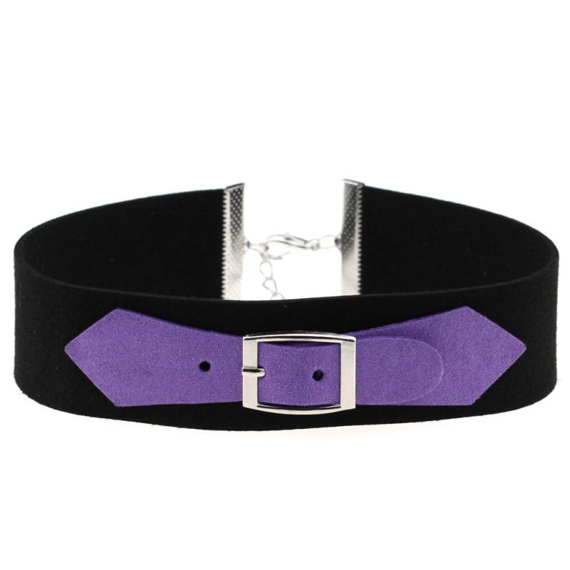 (image for) Velvet Necklace with Metal Buckle
