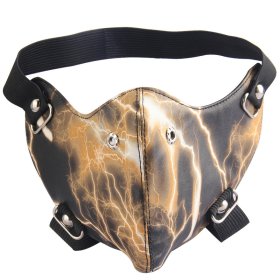 Lightning Leather Statement Mask