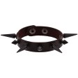 (image for) One Row Studded PU Leather Bracelet