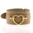 (image for) Punk PU leather Love Ring - Golden