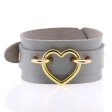 (image for) Punk PU leather Love Ring - Golden