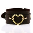 (image for) Punk PU leather Love Ring - Golden