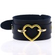 (image for) Punk PU leather Love Ring - Golden