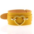 (image for) Punk PU leather Love Ring - Golden