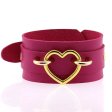(image for) Punk PU leather Love Ring - Golden