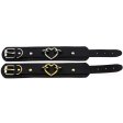 (image for) Punk PU leather Love Ring - Golden