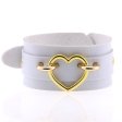 (image for) Punk PU leather Love Ring - Golden