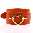 (image for) Punk PU leather Love Ring - Golden