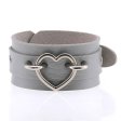 (image for) Punk PU leather Love Ring - Silver