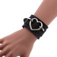 (image for) Punk PU leather Love Ring - Silver