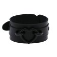 (image for) Punk PU leather Love Ring - Black