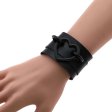 (image for) Punk PU leather Love Ring - Black