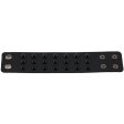 (image for) Three-row leather studded wide bracelet