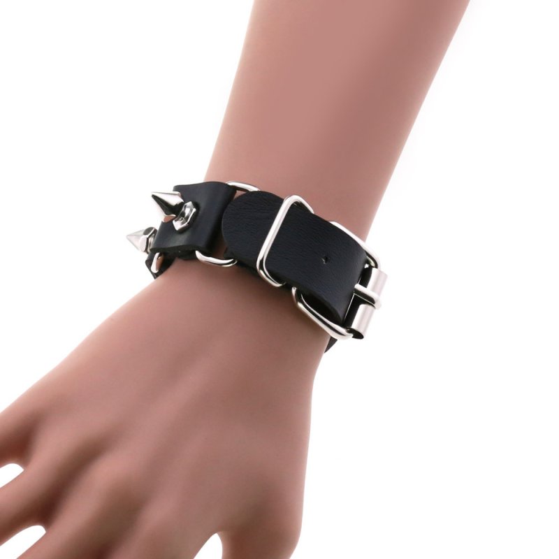 (image for) Stitching Wrist Bracelet With Spike