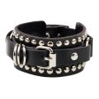 (image for) Rivet Wide Cuff Leather Bracelet