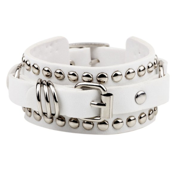 (image for) Rivet Wide Cuff Leather Bracelet