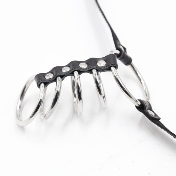 (image for) Gates of Hell Steel Cock Ring with Strap